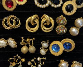 Miriam Haskell vintage earring lot