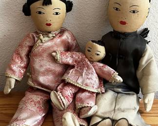 Vintage ada plum cloth dolls