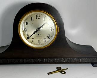 Antique mantel clock with key