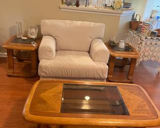 MCM coffee table with 2 matching end tables 
