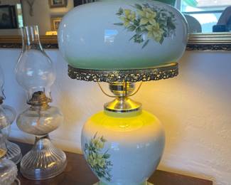 Vintage Hurricane Table Lamp 