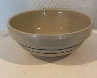 vintage bluecream stoneware bowl