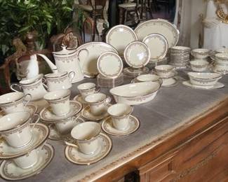 84 Piece Lenox Lace Point Fine China Reserve $1500 BUYNOW $2000
