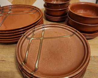 Rust Colored Dish Set