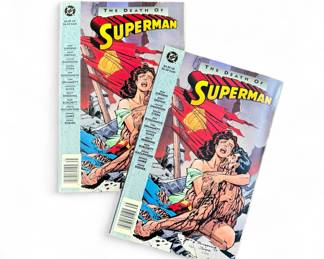 Two "The Death of Superman" Comic Books