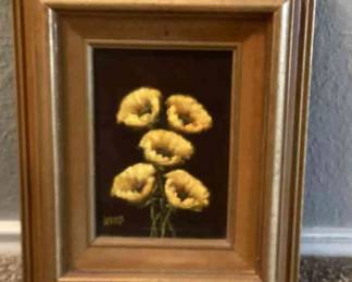 Oil Painting of Buttercup Flowers