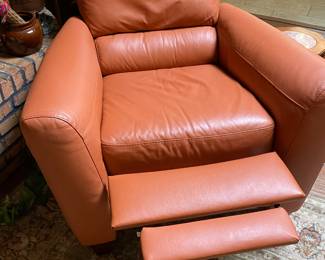 Leather recliner
