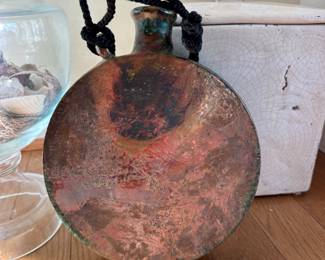 Beautiful Copper Fired Ceramic Hanging Vase
