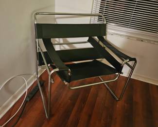 "Remake" of the famed  Wassily chair. Very good shape. Sturdy.   First $200.00 gets her
