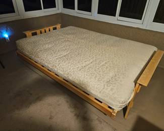 Almost new full size futon bed folded flat( turns into sofa ) 
$150.00