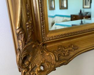 Gold Wood Mirror 41 1/2" wide 29 1/2" tall 