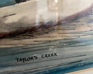 Taylor's Creek watercolor Local Artist