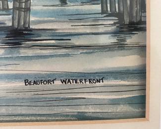 Beaufort Water Front watercolor 