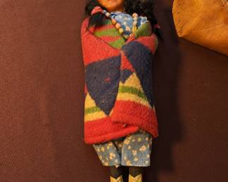 Female & Papoose Indian Skookum Doll