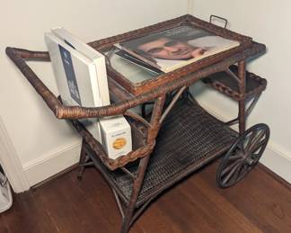 Wicker Tea Cart