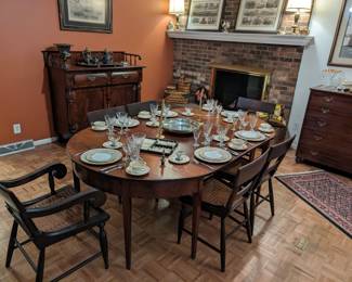 Drop Leaf Demilune Dining Table