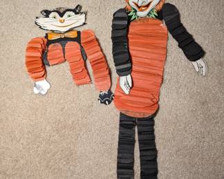 Vintage Halloween decorations "as is"