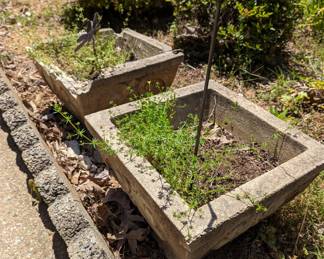 Square concrete planters