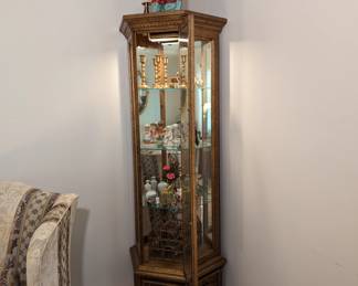 Lighted curio cabinet