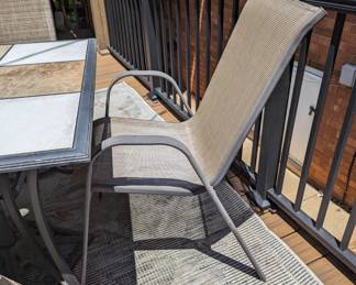 Pair of outdoor dining chairs