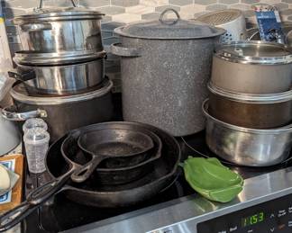 Cast iron frying pans