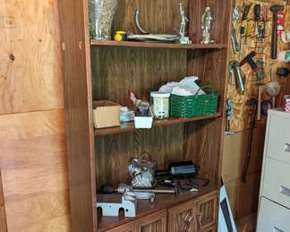 MCM bookcase with doors