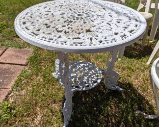 Small cast iron table