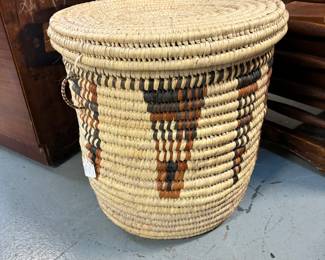 Woven basket with lid approx 24"