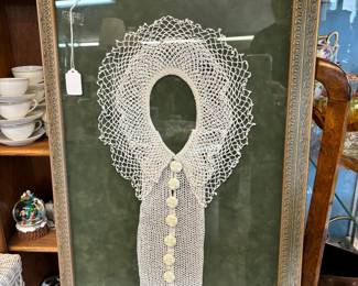 Love this framed lace - unique in its own way.