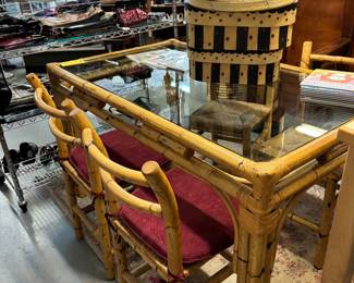 Beautiful Bamboo Table and 4 chairs (price reduced so we can find a new home for this beautiful set