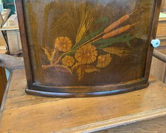 Love this wall box with floral and wheat decal.  Shelve inside.