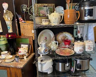Our kitchen is full of jars, stoneware, Instapots, George Foreman, Pyrex, Anchor Hocking storage glass and plastic containers
