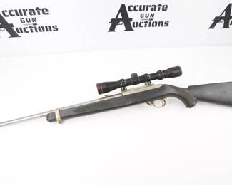 Make: Ruger
Model: 10/22 Carbine
Caliber: .22 LR
Action: Semi
Barrel: 18
Bore: Frosty
Serial # 250-29229
Condition: Good
One of the more iconic rifles ruger ever made, the Ruger 10/22 has withstood the test of time. This semi-automatic rifle is chambered in 22 LR and is outfitted with scope and a 18 inch barrel. The rifle is in Good condition showing signs of use and wear. No Mag. 