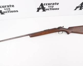 Make: Winchester
Model: 67
Caliber: .22 SHORT, LONG, LONG RIF
Action: Bolt
Barrel: 27
Bore: Frosty
Serial # NSN
Condition: Very Good
The Winchester Model 67 was a single-shot, bolt-action .22 caliber rimfire rifle sold from 1934 to 1963 by Winchester Repeating Arms Company. This Rifle shows a Worn stocked with a carved V and light rust.