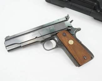 Make: Essex Arms
Model: 1911
Caliber: 45 ACP
Action: Semi
Barrel: 5
Bore: Shiny
Serial # 12584
Condition: Excellent
BOMAR RAIL, NATIONAL MATCH BARREL AND BUSHING. This 1911 is built on an Essex Arms 1911 lower and overall is in excellent condition, showing normal signs of use and wear. The pistol is sold without a magazine.