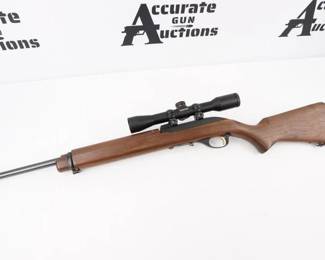 Make: MARLIN
Model: 989 M2
Caliber: .22 LR
Action: Semi
Barrel: 18
Bore: Shiny
Serial # NSN
Condition: Excellent
Marlin Model 989M2 semi auto Carbine Style .22 LR Rifle. This Rifle was Styled after the US 30 M1 Carbine. This Rifle features a 18 inch barrel and is paired with a simmons 4x32 inch scope.This Rifle is in Excellent condition showing normal signs of use and wear. 