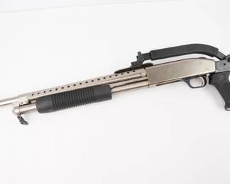 Make: Mossberg
Model: 500A
Caliber: 12GA
Action: Pump
Barrel: 18.5
Bore: Bright
Serial # K127845
Condition: Very Good
The Mossberg 500A 12 Gauge Pump Action Shotgun is a standard pump action shotgun featuring dual extractors, steel-to-steel lockup, twin action bars and an anti jam elevator. This Shotgun features a Folding stock and is in very Good condition showing normal signs of use and wear.