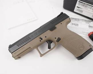 Make: CZ
Model: P-10 C
Caliber: 9x19
Action: Semi
Barrel: 5
Bore: Shiny
Serial # C581821
Condition: Excellent
The CZ P-10 C Semi-Auto Pistol is the compact or mid-sized offering from the P-10 series firearms. The P-10 series offers an incredible striker-fired trigger, utilizing a dual trigger bar spring system that allows for a balanced, rearward movement. Chambered in 9mm this P-10 C is in excellent condition, showing minimal signs of use and wear. The pistol is sold with the factory case and two magazines.