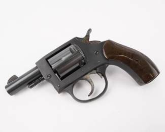 Make: Iver Johnson
Model: 55-SA
Caliber: 32 cal
Action: DA
Barrel: 2.4
Bore: Shiny
Serial # B4798
Condition: Very Good
This Iver Johnson Model Cadet 55-SA is a 5 shot double action revolver in .32 Cal. It has a 2.5 inch barrel, blade front sight and an integral notch rear sight. This Revolver is in very Good condition showing normal signs of use and wear. 