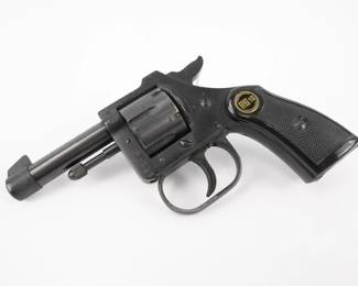 Make: ROHM
Model: RG 10
Caliber: .22 SHORT
Barrel: 3
Bore: Frosty
Serial # 1020509
Condition: Very Good
Chambered in .22 Short and features a 3 inch barrel this Rohm RG10 Makes it a great pocket revolver or a training Pistol pistol for the up and coming shooter. This Revolver is in Very good condition showing normal signs of use and wear. 
