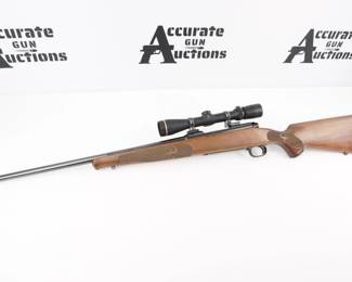 Make: Winchester
Model: 70
Caliber: .270 WIN
Action: Bolt
Barrel: 22
Bore: Shiny
Serial # G305134
Condition: Like New
The Winchester Model 70 is a bolt-action sporting rifle. It has an iconic place in American sporting culture and has been held in high regard by shooters since it was introduced in 1936, earning the moniker "The Rifleman's Rifle". This Rifle comes paired with a leupold scope. This rifle is in Like new condition showing minimal signs of use and wear. 