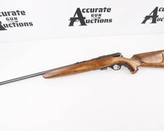 Make: O.F. MOSSBERG & SONS INC
Model: 42 M
Caliber: .22 SHORT, LONG, LONG RIF
Action: Bolt
Barrel: 23
Bore: Shiny
Serial # NSN
Condition: Excellent
World War II era Mossberg 42M bolt action .22 cal. Rifle, contracted by Great Britain in 1941 for use by the Home Guard in training. Britain was suffering from a shortage of training rifles resulting in America supplying them with much of their military equipment. 2,500 of the first 10,000 such rifles ordered were produced without a serial number, and this is such an example. This Rifle is in Excellent condition showing normal signs of use and wear.