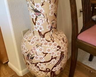 Large oriental style floor vase