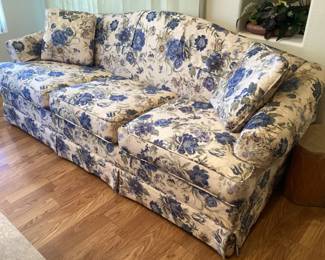Lazy boy blue floral sleeper sofa