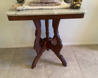 Antique marble top parlor table