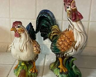 Pair of Italian Rooster/Chicken