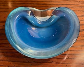 Murano cased glass ashtray or bowl