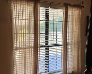 Draperies, Drapery rods and hangers, as well as the blinds