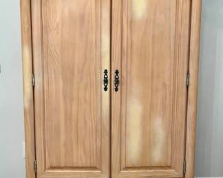 Pre-Sale $150.00...Armoire with drawer in natural wood                                       
40.5w x 71.5h x 21.5d