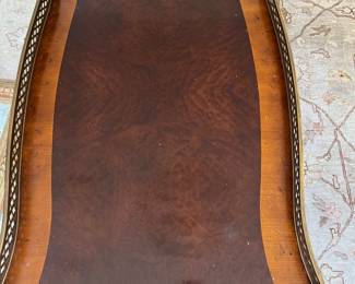 Pre-Sale $140.00....Drexel Heritage Cocktail Table with Brass Trim                  
50w x 23h x 29.75d